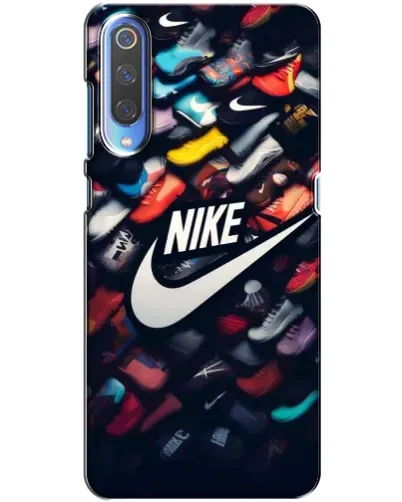 Чехол для Xiaomi Mi 9 с картинкой «Коллекция кроссовок Nike»