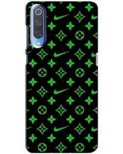 Чехол для Xiaomi Mi 9 с картинкой «Неоновый принт LV»