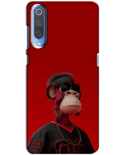 Чехол для Xiaomi Mi 9 с картинкой «Bored Ape в красном»