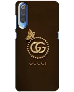 Чехол для Xiaomi Mi 9 с картинкой «Gucci — золотая бабочка»