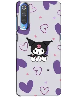 Чехол для Xiaomi Mi 9 с картинкой «Kuromi и лавандовые сердца»