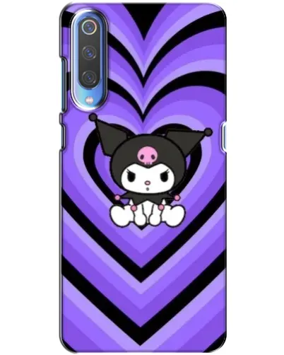 Чехол для Xiaomi Mi 9 с картинкой «Kuromi и фиолетовые сердца»
