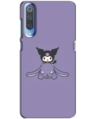 Чехол для Xiaomi Mi 9 с картинкой «Kuromi на лиловом фоне»