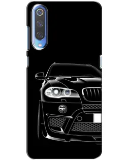 Чехол для Xiaomi Mi 9 с картинкой «Темный силуэт BMW»
