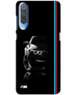 Чехол для Xiaomi Mi 9 с картинкой «Силуэт BMW в темноте»