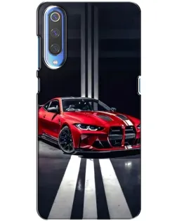Чехол для Xiaomi Mi 9 с картинкой «Красная BMW на дороге»