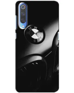 Чехол для Xiaomi Mi 9 с картинкой «Эмблема BMW — макро»