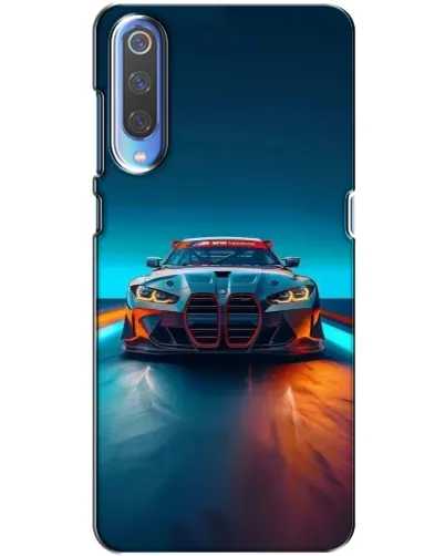 Чехол для Xiaomi Mi 9 с картинкой «BMW — огни неона» Чехол для Xiaomi Mi 9 с картинкой «BMW — огни неона»