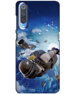 Чехол для Xiaomi Mi 9 с картинкой «Десант PUBG — прыжок»