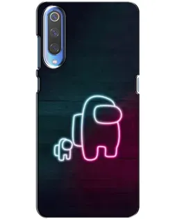 Чехол для Xiaomi Mi 9 с картинкой «Among Us неон-арт»