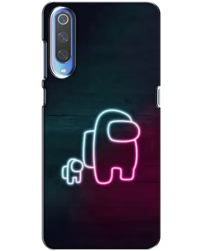 Чехол для Xiaomi Mi 9 с картинкой «Among Us неон-арт»