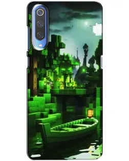 Чехол для Xiaomi Mi 9 с картинкой «Minecraft лесной пейзаж»