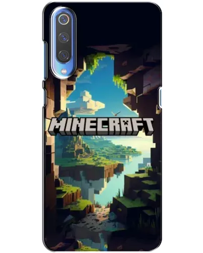 Чехол для Xiaomi Mi 9 с картинкой «Пещера Майнкрафт»