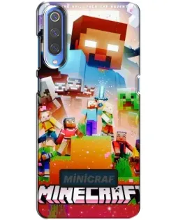 Чехол для Xiaomi Mi 9 с картинкой «Minecraft герои игры»