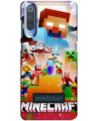 Чехол для Xiaomi Mi 9 с картинкой «Minecraft герои игры»