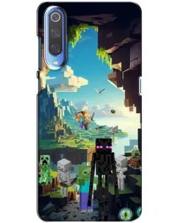 Чехол для Xiaomi Mi 9 с картинкой «Эндермен в лесу»