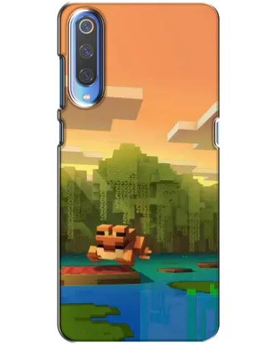 Чехол для Xiaomi Mi 9 с картинкой «Майнкрафт закат солнца»