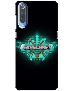 Чехол для Xiaomi Mi 9 с картинкой «Minecraft Diamond лого»