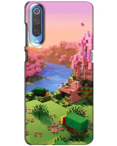 Чехол для Xiaomi Mi 9 с картинкой «Розовое дерево Minecraft»