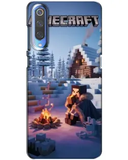 Чехол для Xiaomi Mi 9 с картинкой «Зимний Minecraft»