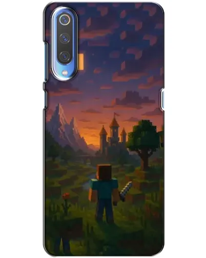 Чехол для Xiaomi Mi 9 с картинкой «Стив у башни»