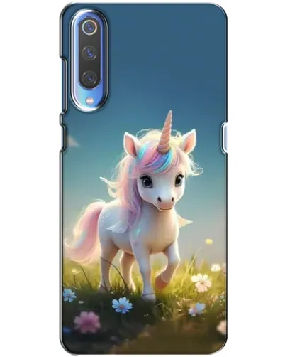Чехол для Xiaomi Mi 9 с картинкой «Единорог на поляне»