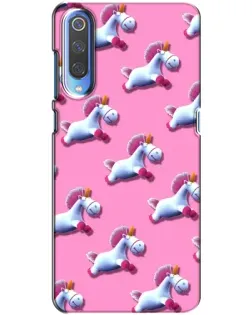 Чехол для Xiaomi Mi 9 с картинкой «Единороги на розовом»