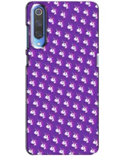 Чехол для Xiaomi Mi 9 с картинкой «Единороги на фиолетовом»