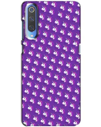 Чехол для Xiaomi Mi 9 с картинкой «Единороги на фиолетовом»