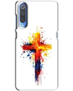 Чехол для Xiaomi Mi 9 с картинкой «Акварельный крест»