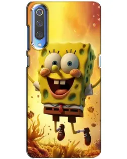 Чехол для Xiaomi Mi 9 с картинкой «Губка Боб прыгает»