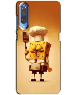 Чехол для Xiaomi Mi 9 с картинкой «Губка Боб повар»