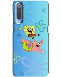 Чехол для Xiaomi Mi 9 с картинкой «Спанч Боб и Патрик»