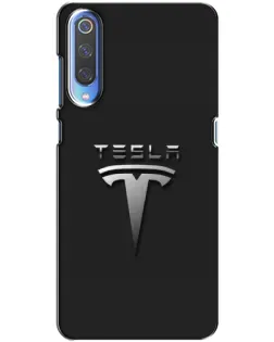 Чехол для Xiaomi Mi 9 с картинкой «Стальной логотип Tesla»