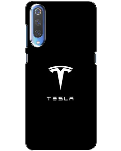 Чехол для Xiaomi Mi 9 с картинкой «Tesla White Logo»