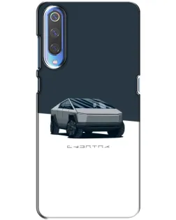 Чехол для Xiaomi Mi 9 с картинкой «Серебристый Cybertruck Tesla»