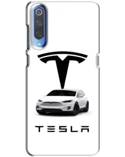 Чехол для Xiaomi Mi 9 с картинкой «Tesla White Style»