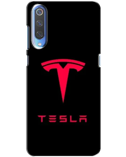 Чехол для Xiaomi Mi 9 с картинкой «Tesla Red Logo»