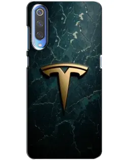 Чехол для Xiaomi Mi 9 с картинкой «Мраморная Tesla Gold»