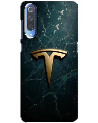 Чехол для Xiaomi Mi 9 с картинкой «Мраморная Tesla Gold»