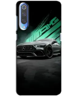 Чехол для Xiaomi Mi 9 с картинкой «Темный Mercedes AMG»