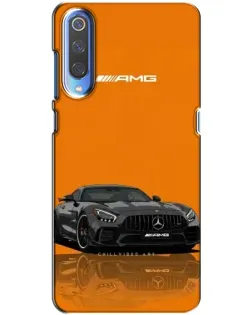 Чехол для Xiaomi Mi 9 с картинкой «Оранжевый Mercedes AMG»