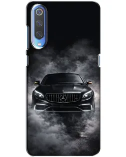 Чехол для Xiaomi Mi 9 с картинкой «Mercedes в дыму»