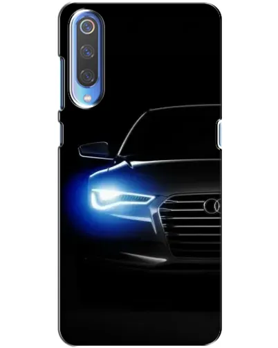 Чехол для Xiaomi Mi 9 с картинкой «Неоновый взгляд Audi»