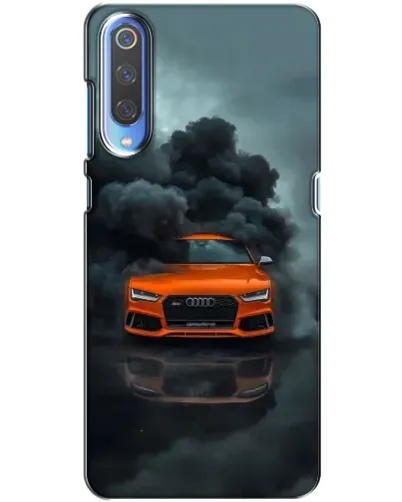 Чехол для Xiaomi Mi 9 с картинкой «Audi в облаках дыма»