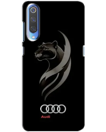 Чехол для Xiaomi Mi 9 с картинкой «Графика — пантера и Audi»