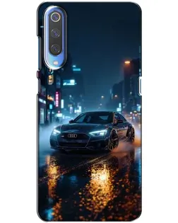 Чехол для Xiaomi Mi 9 с картинкой «Ночной город и Audi»