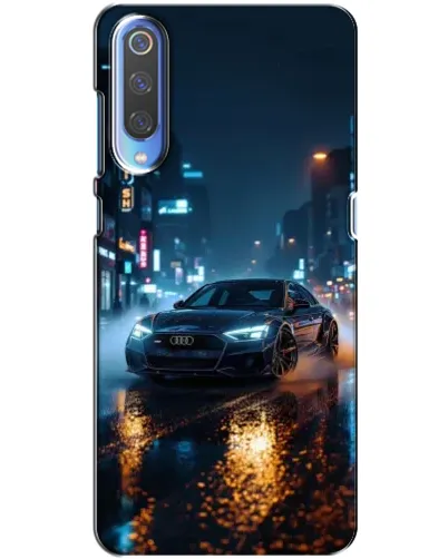 Чехол для Xiaomi Mi 9 с картинкой «Ночной город и Audi»
