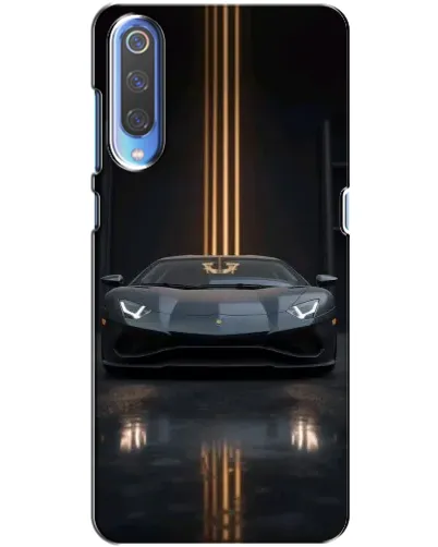 Чохол для Xiaomi Mi 9 з картинкою «Lamborghini золоті лінії»