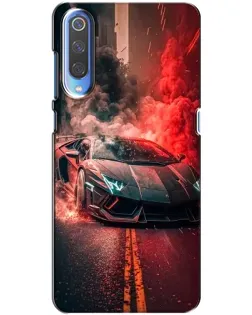 Чохол для Xiaomi Mi 9 з картинкою «Lamborghini червоний дим»